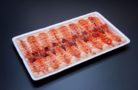 Crevettes SUSHI-EBI cuîtes tray. 20 pc